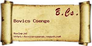 Bovics Csenge névjegykártya